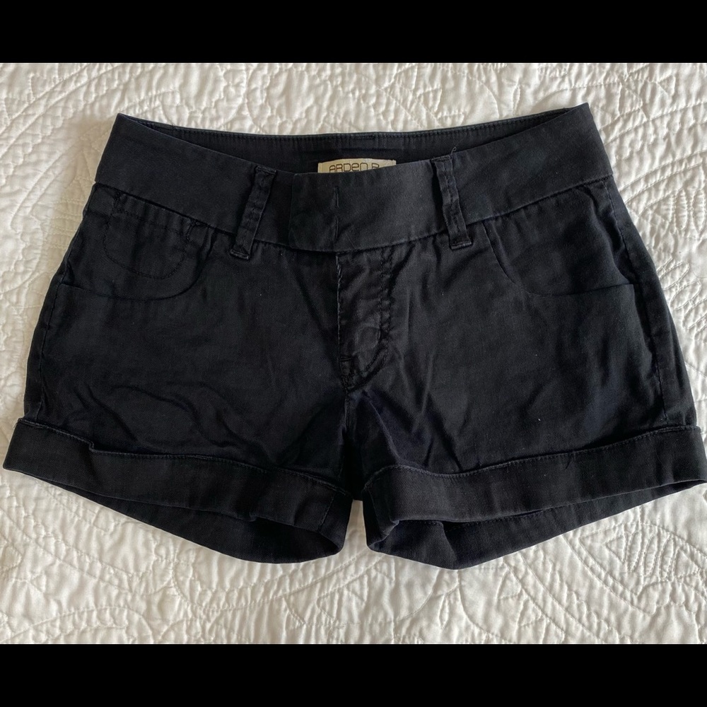 Black chino shorts